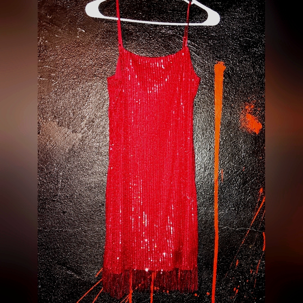 Red cocktail dress